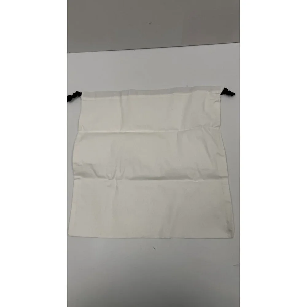Reiss white cotton drawstring dust bag with brand logo New